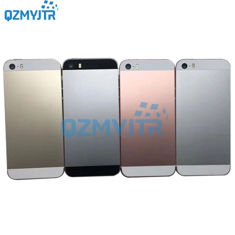 4," для iphone 5s крышка батареи задняя крышка Корпус задняя дверь Чехол средняя рамка Шасси с боковой сборка кнопок для iphone SE 5SE