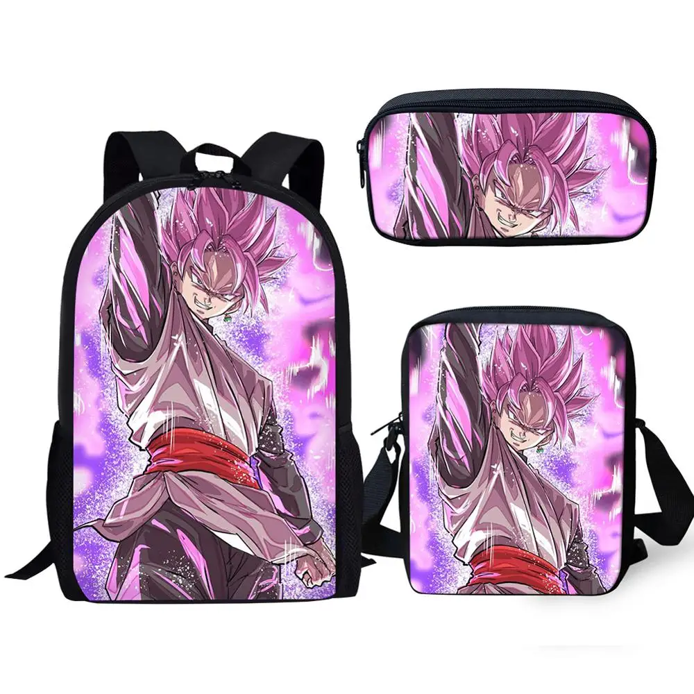 

HaoYun School Backpack 3PC/Set Dragon Ball/Son Goku Bookbag Schoolbag Baby Kids Notebook Student Male Satchel Daypack Rucksack