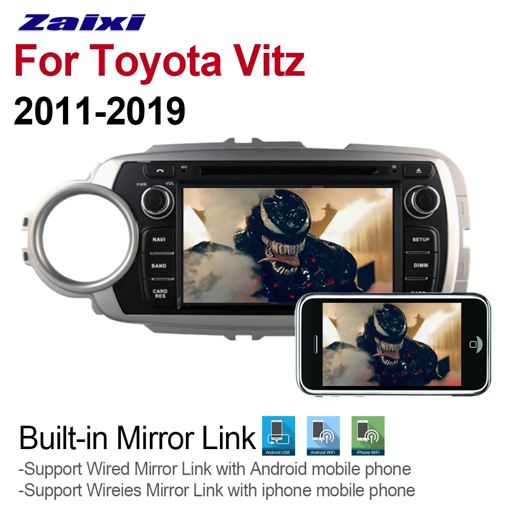 Автомобильный dvd на основе Android для Toyota Vitz 2001 2003 2005 2008 2010 2012 2015 2016 2017 2018 2019 GPS