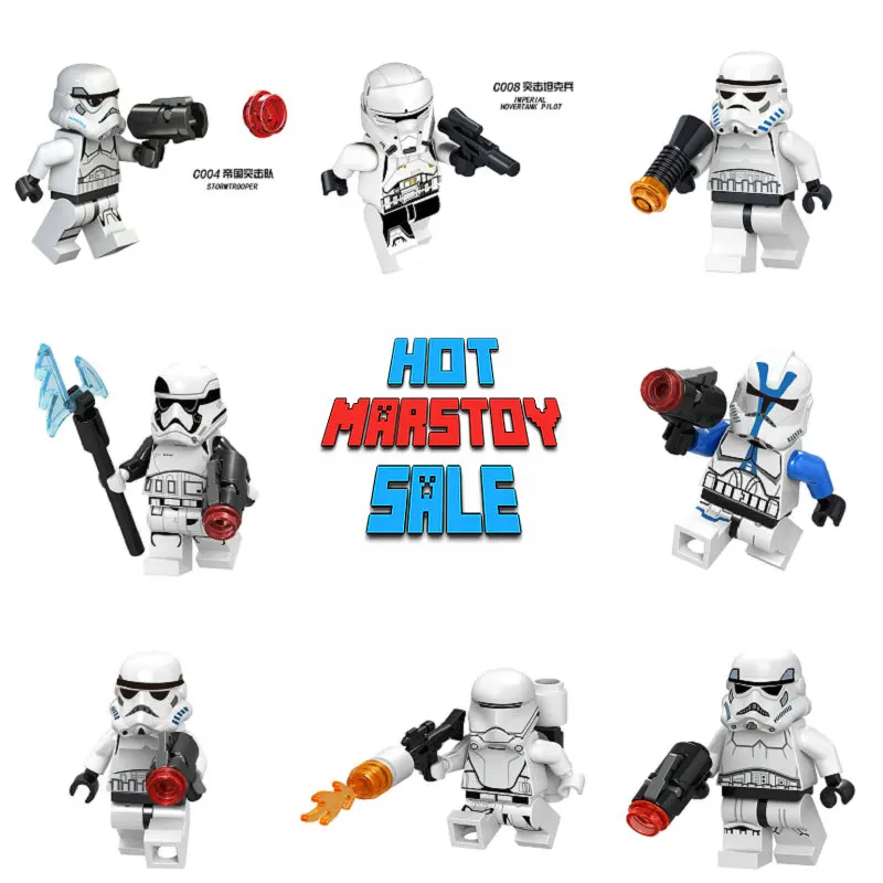 

Brick Star Team Wars Japanese Manga Building Blocks Starwars Luke Leia JAR Series Toy UCS Action Figures