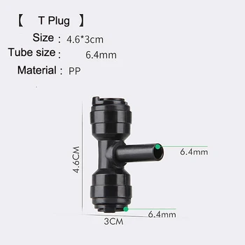 

ENTENCO 1/4'' T-type plug 2 points positive Tee connectors slip lock Three-way plugs