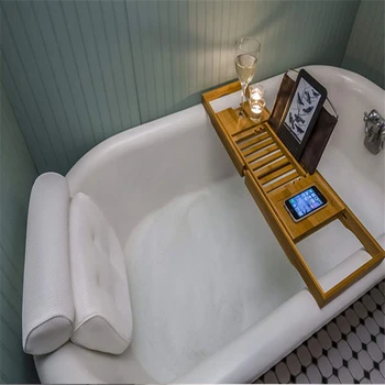 

SPA Bath Pillow with Suction Cups Neck and Back Support Headrest Pillow Thickened for Home Hot Tub Bathroom Cushion Accersories