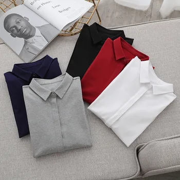 

Spring Women's Clothing New Style Shirt Comfortable Soft Warm Slim Fit Stretch-Knit Plush Combed Cotton Long-Sleeve Shirt Women'