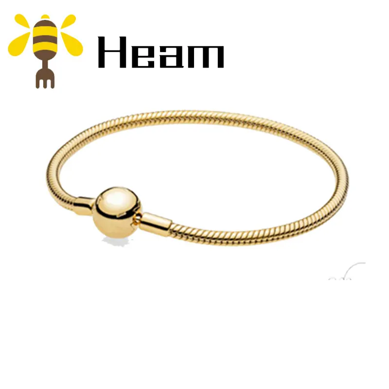 Heam, высокое качество,, Стерлинговое Серебро, 925 пробы, pan, очаровательный браслет для женщин, модный, элегантный, роскошный, сделай сам, аутентичное ювелирное изделие