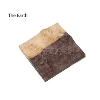 

2" Universe Theme Resin Epoxy Art Cosmic Space Resin Earth Moon Wood Jewelry DIY AXYD