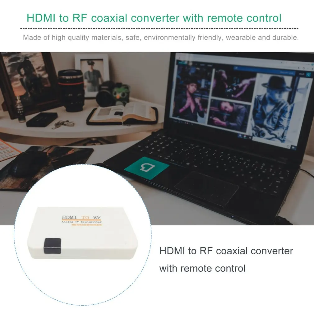 Универсальный HDMI для радиочастотного коаксиального конвертера адаптер кабель с пультом дистанционного управления блок питания для ТВ преобразования США/ЕС/Великобритания/США