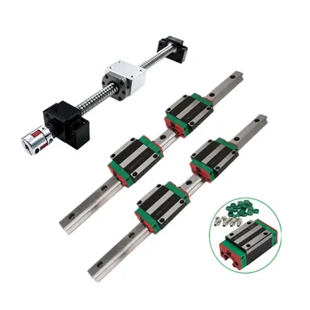 

CNC Kit 2 pc HGH30+1 SET SFU3210+BKBF25 +4 HGH30CA /hgw30cc Linear guide High assembly square load ball screw linear motion