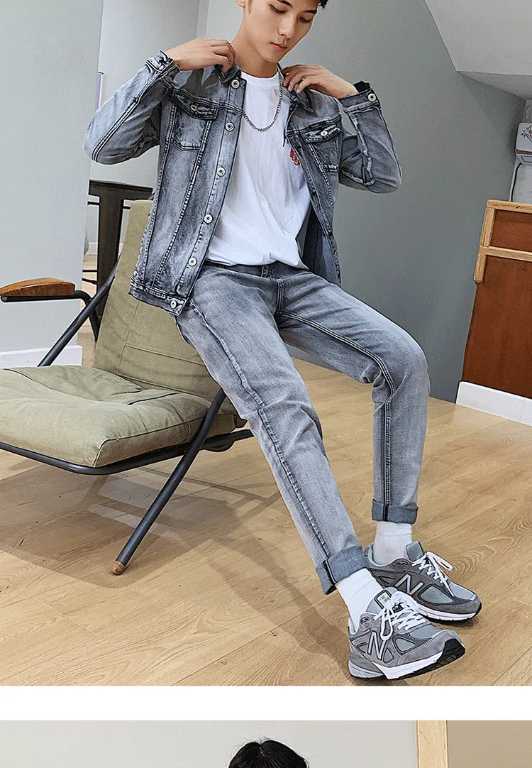 New Casual Tracksuit Men Autumn Single Breasted Jackets+Pants 2 Pieces Sets Male Slim Fit Famous Brand Fashion Men's Solid Set