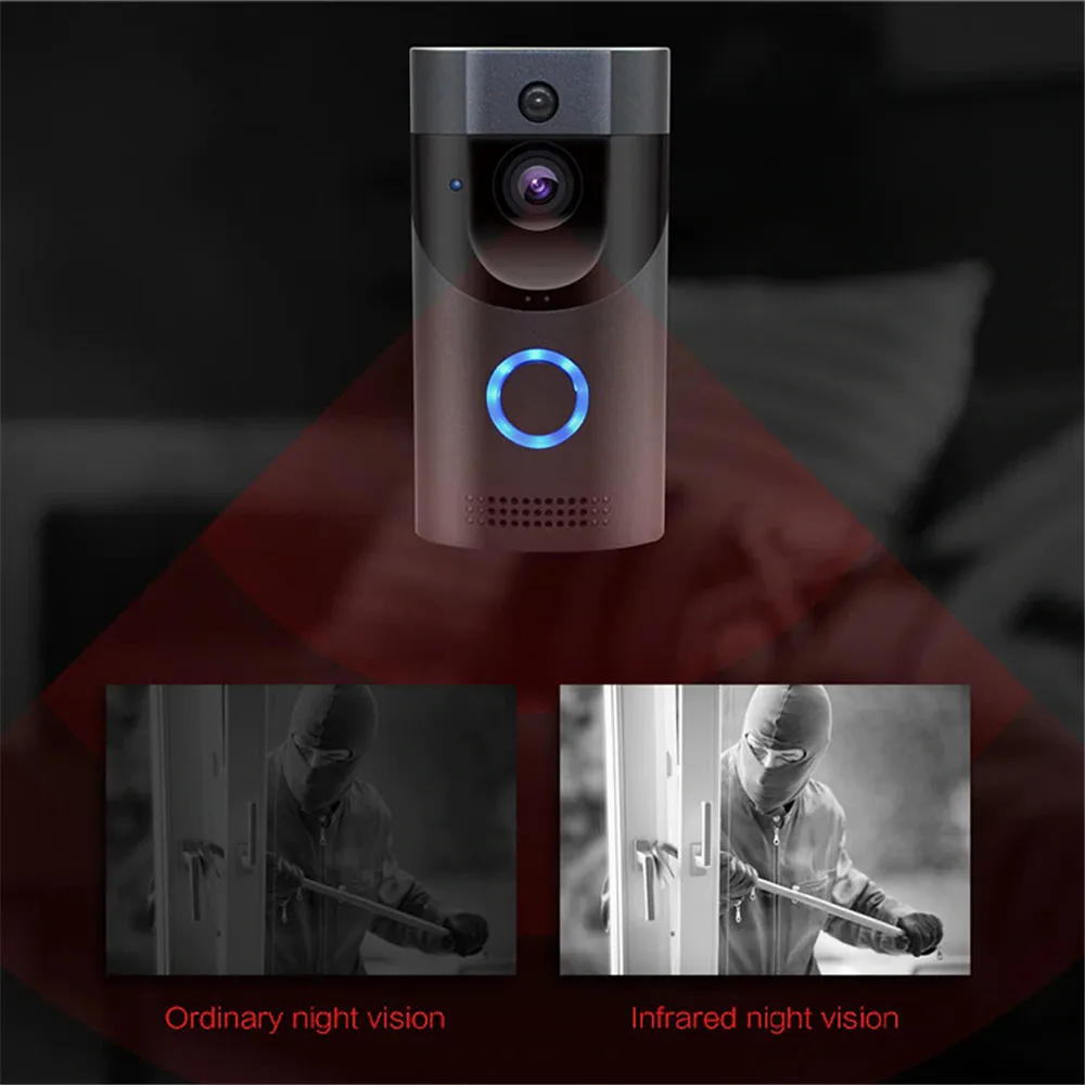 Смарт WiFi дверное кольцо HD Vision беспроводной домофон дверной звонок RIP Motion Monitor Camare видео SD карта Запись домашний дверной звонок кольцо