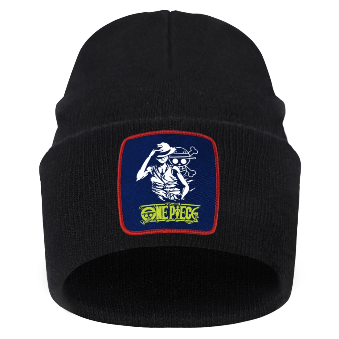 

Luffy One Piece Print Knitted Caps Man Winter Outdoor Beanies Hip Hop Street Skull Beanies Unisex Breathable Soft Beanies Hat