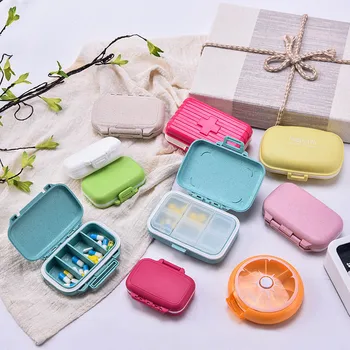 

Waterproof Mini Portable Medicine Container Travel Accessories Pill Case Medicine Storage Box Table Organizer