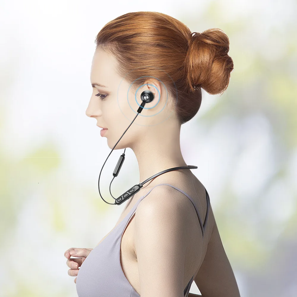 2019 Active Noise Cancelling Sports Bluetooth Wireless Headset Earphone Cordless Headphones For Iphone Bluethooth Earphones 7