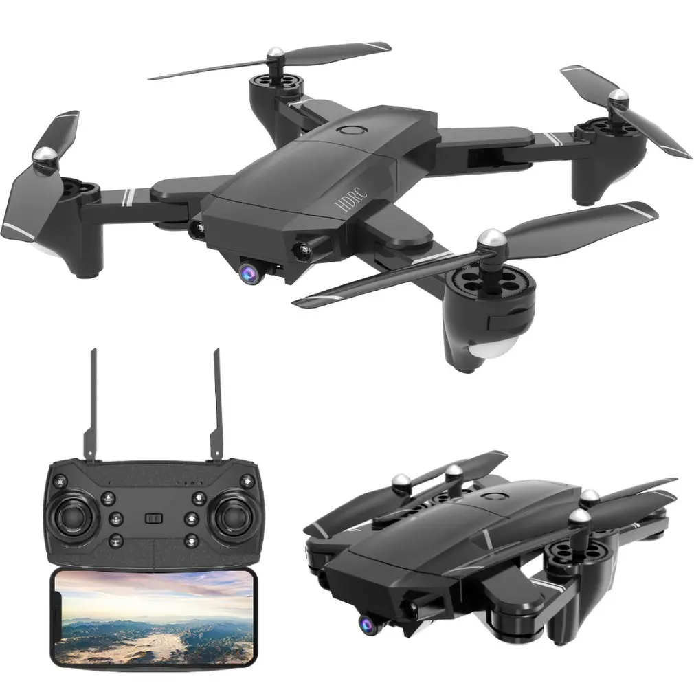 

H13 Foldable RC Drone with HD Camera Four-Axis Folding Aerial Drone Wide Angle WiFi FPV Optical Flow RC Drone Helicopter