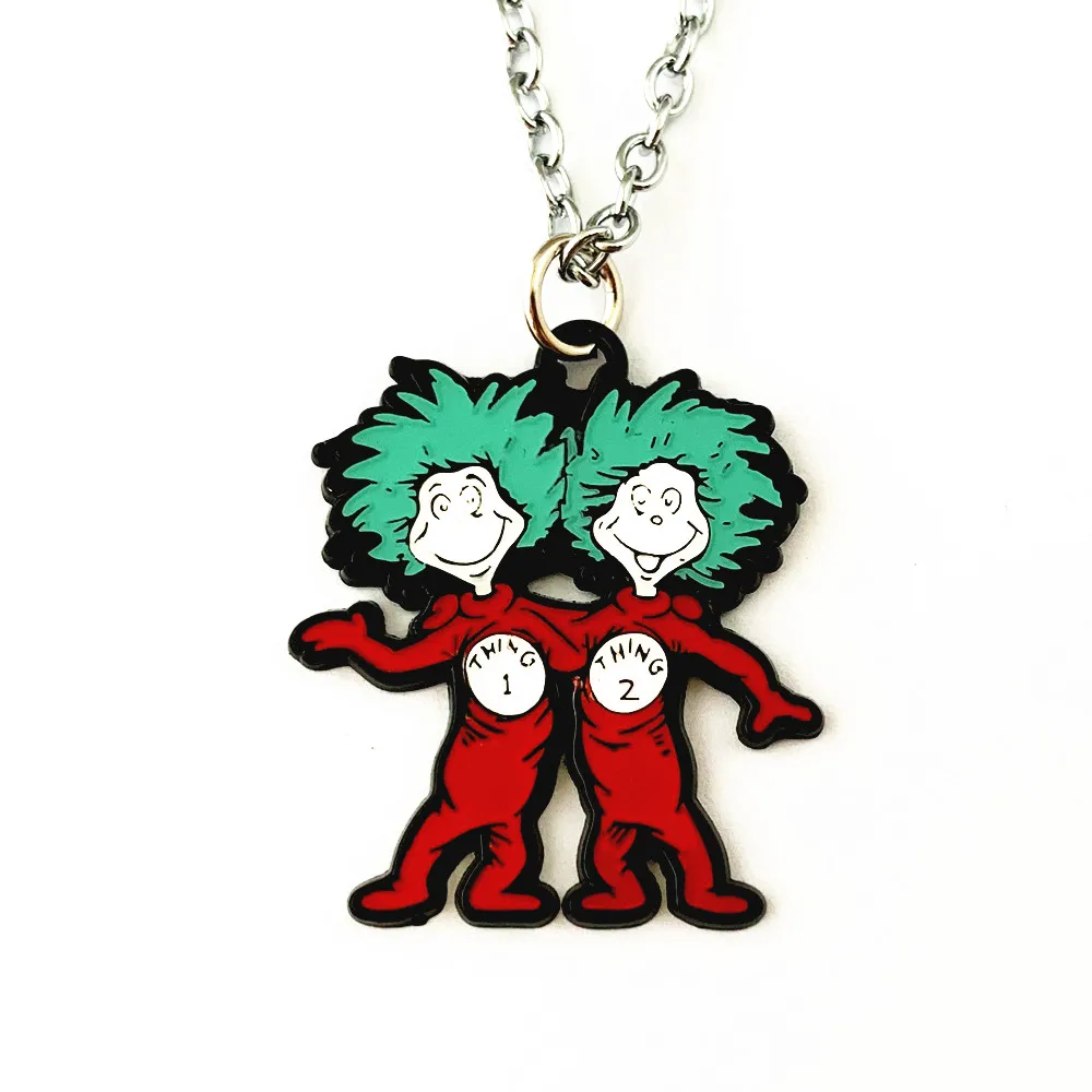 HBSWUI двойное ожерелье доктора сеуса качественное Аниме Косплей Металлические