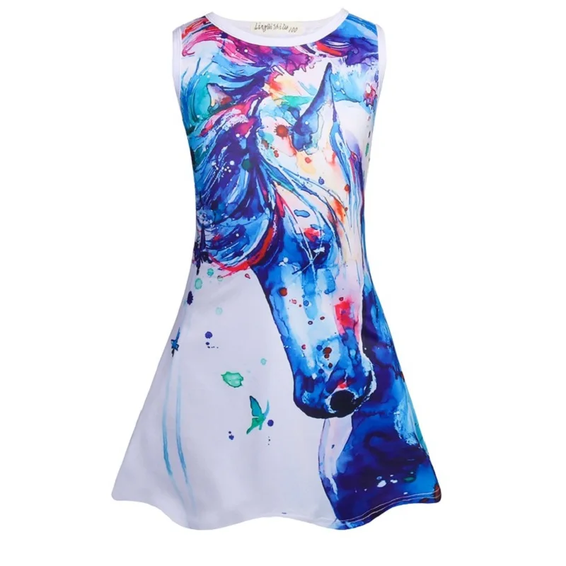 Toddler Dresses Birthday-Dress Unicorn Princess-Costumes Frocks Cosplay 3d-Print Party