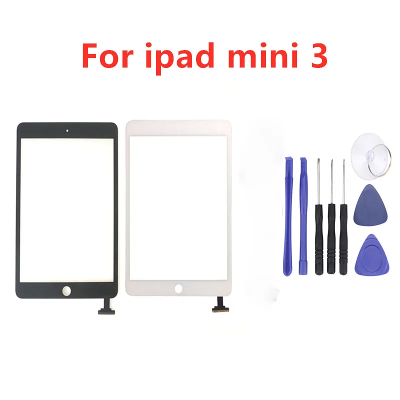 Высокое качество для iPad mini 3 A1599 A1600 A1601 сенсорный дигитайзер стекло без кнопки Home No