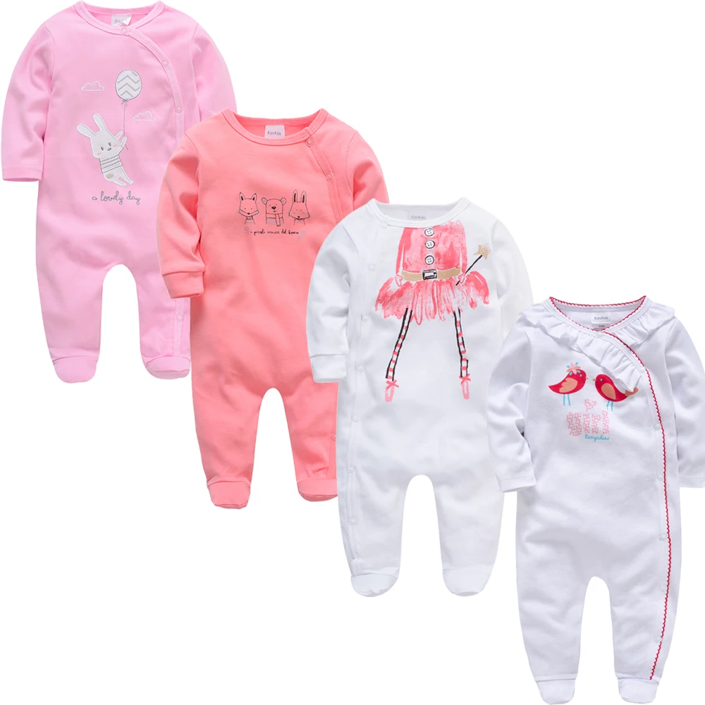 Новинка, 3 4 шт./партия, одежда для маленьких девочек, roupa de bebes, одежда для маленьких мальчиков, комплект одежды для малышей с рисунком, хлопковый комбинезон для новорожденных 0-12 месяцев - Цвет: 42378785