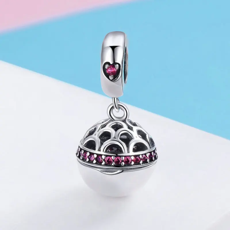 MYBEBOA, серебро, 925 пробы, любовь, Подарочная коробка, болтающийся мяч, шарм, 4 цвета, CZ, подвески, подходят к оригинальному браслету Pandora, бусины, ювелирные изделия