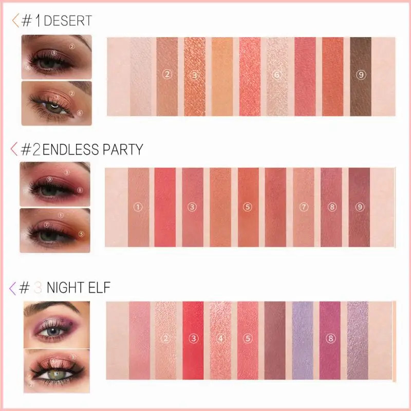 9 цветов, матовые тени для век, палитра для макияжа, осветление глаз, драгоценный камень, тени для век, палитра Перламутровых теней, косметика, макияж, TSLM2