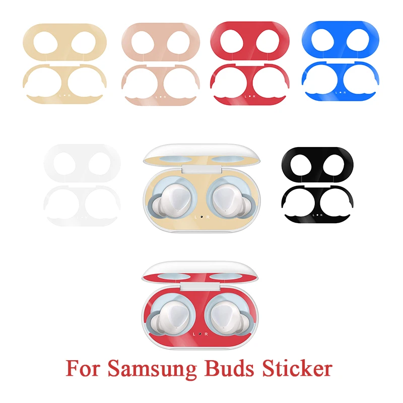 Чехол для Samsung Buds металлический пылезащитный чехол наклейка Пыленепроницаемая
