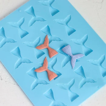 

Biscuits Cake Decoration Tools Fish Tail Chocolate Silicone Mold Mermaid Fondant Cake Molds Ice Cube Candy Pastry Baking Mould