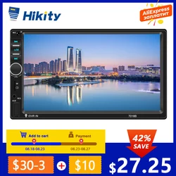 Hikity – Autoradio universel 2 Din 7 ", lecteur multimédia MP5, mirrorlink, stéréo pour Hyundai nissan Toyota 