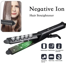 

Steam Hair Straightener Flat iron Hair Styler Four Gear Hair Straightening Iron Ceramic Tourmaline Ionic Curling Hair Style Tool