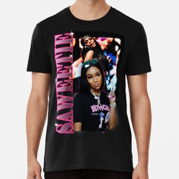 Camiseta saweetie bootleg para hombre y mujer, camiseta