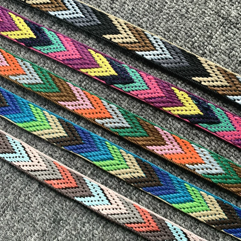 3YARD 7/8 Inch 22MM Thickened Woven Jacquard Ribbon Arrow Geometry Design For Clothing Straps Accessory | Дом и сад