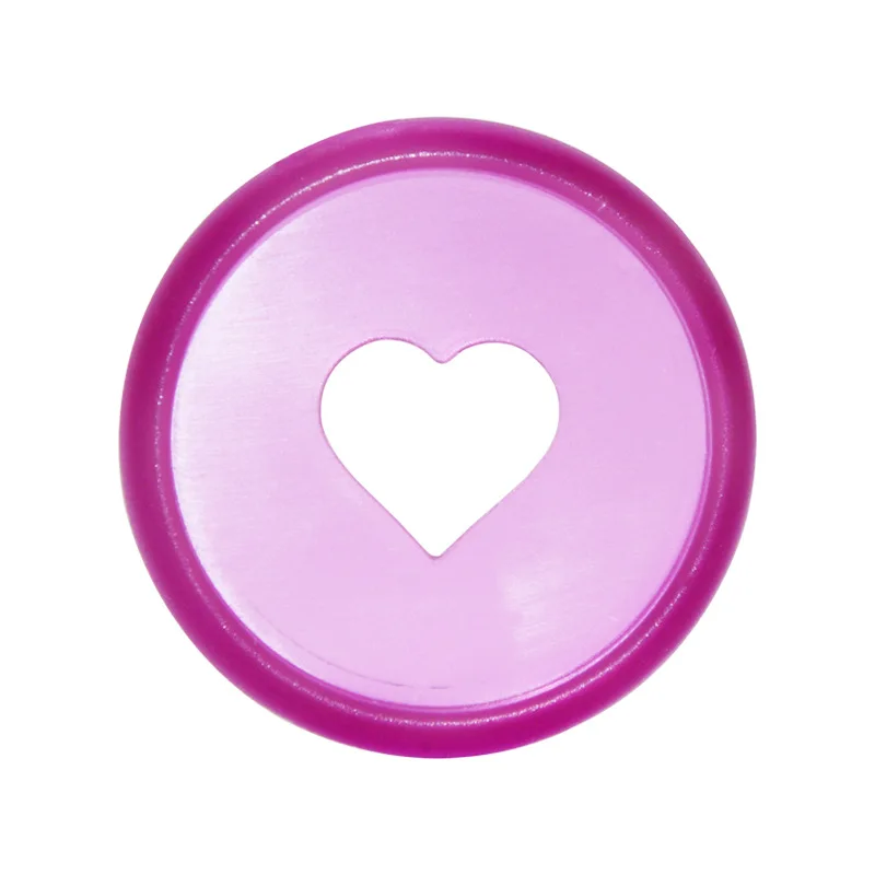 12 шт 28 мм в форме сердца пластиковое кольцо Пряжка Грибное отверстие вкладыш блокнот цветной пластик любовь диск персик сердце кнопка - Цвет: purple