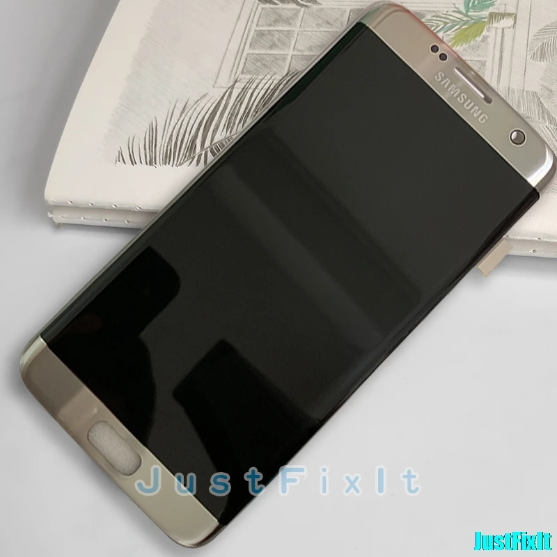 Super AMOLED серебристый для samsung Galaxy S7 edge G935F G935A G935FD дефект ЖК-дисплей с сенсорным экраном дигитайзер 5,5''