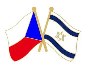 

Czech-Israel Friendship Lapel Pin Friendship Flag Badge Flag pin