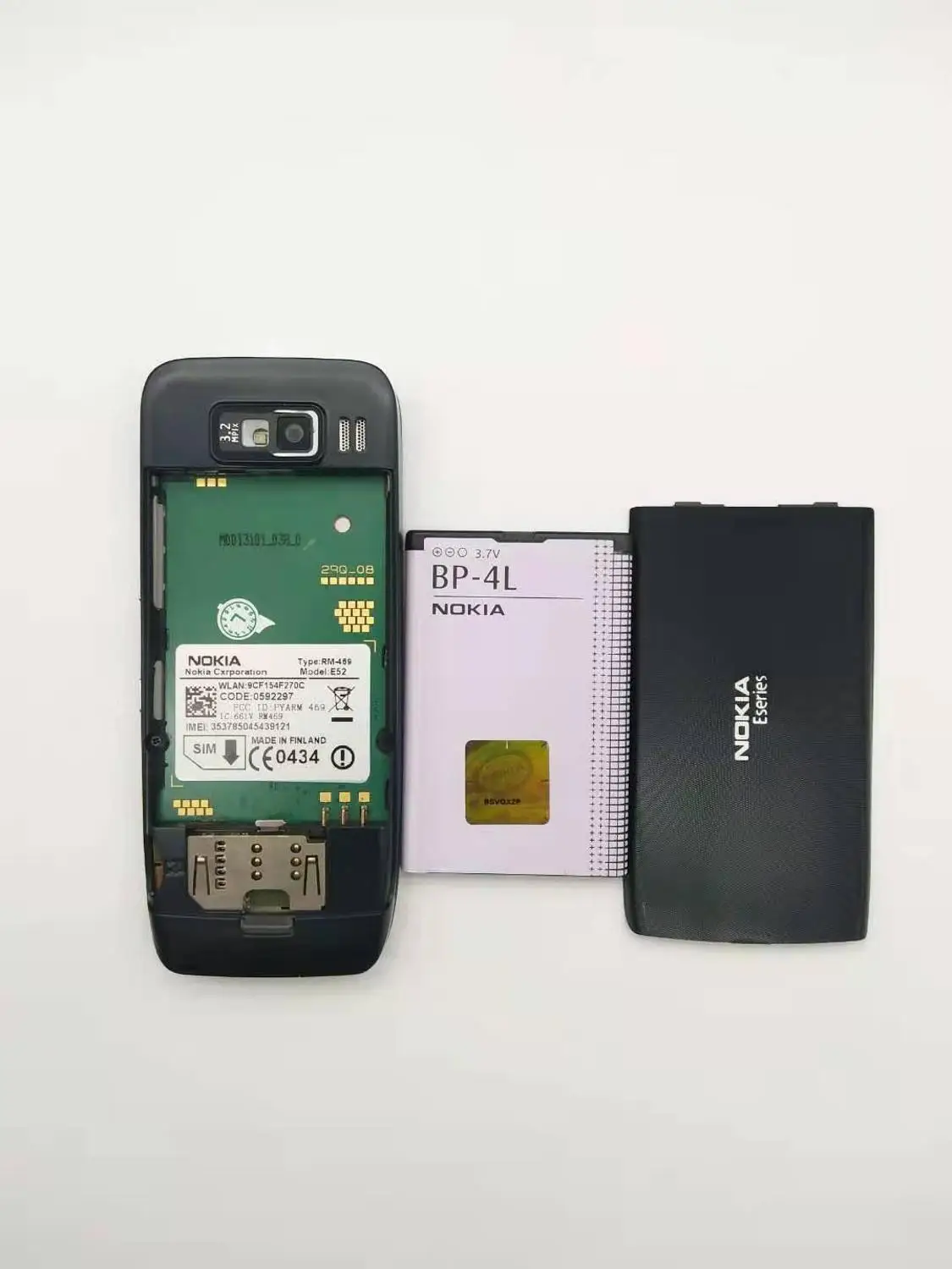 E52 Nokia E52 wifi gps JAVA 3g разблокированный мобильный телефон трубка Русский Арабский Иврит Клавиатура Телефон Восстановленный