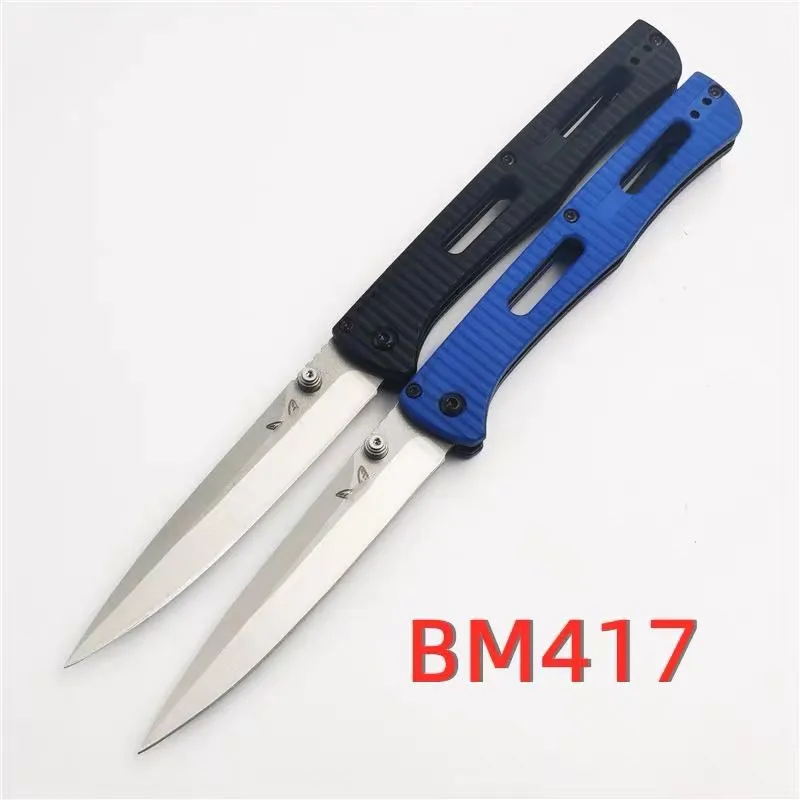 Новейший нож 2020 BM складной 417 каменная стирка + сатин лезвие 440C охотничий
