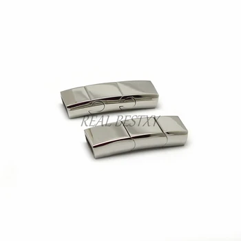 

10pcs/lot engrave logo :8*3mm Stainless Steel Magnetic Clasps Charms Connector Buckle For Diy Leather Bracelets Rope Jewelry diy