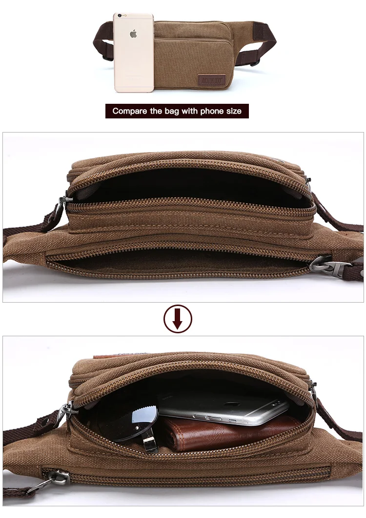 Wholesale custom fanny pack casual canvas fanny pack durable women fanny pack