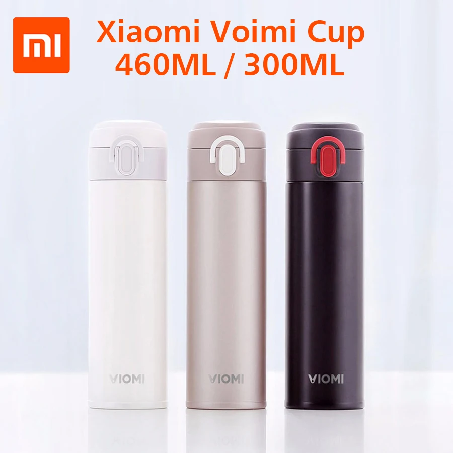 

Xiaomi Mijia VIOMI Portable Vacuum Thermos 300ML /460ml Lightweight Alloy Material 24 Hours Thermos Single Hand ON/Close
