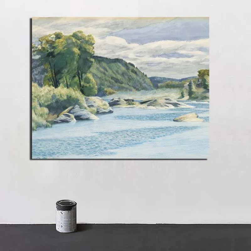 Edward Hopper Colourful Landscapes Canvas Painting Posters Prints Marble Wall Art Decorative Picture Modern Home Decor | Дом и сад
