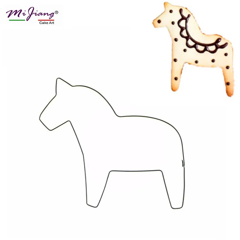 Слайсер для торта в виде лошади форма из нержавеющей стали резак печенья сделай