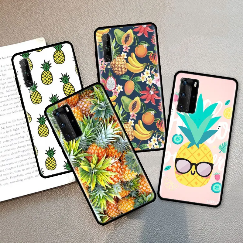 Летний чехол для Huawei P20 P40 Lite E P30 Pro P10 P Smart Z Plus Черный силиконовый телефона