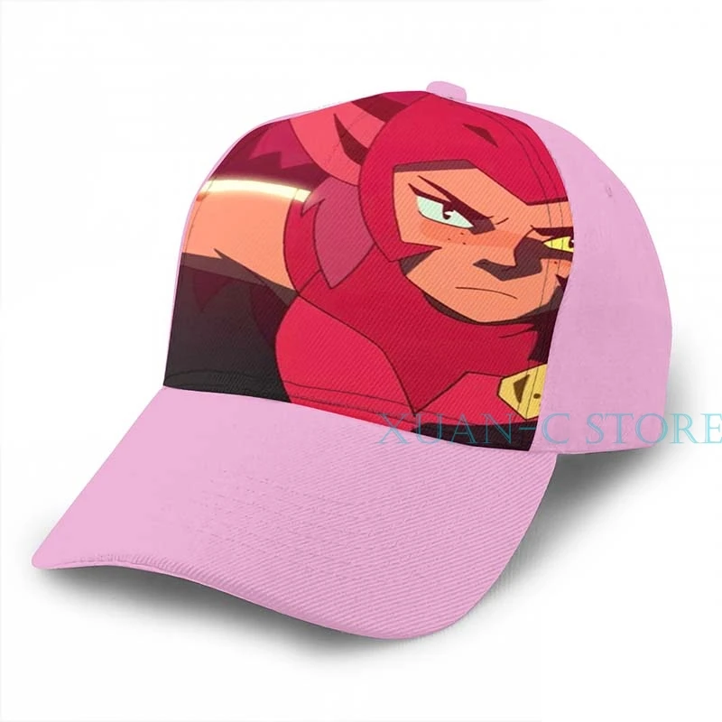 SHE-RA и принцессы силы(катра) Баскетбольная Кепка для мужчин и женщин мода по всему принту черная шляпа унисекс - Цвет: Pink