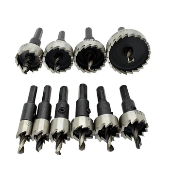 

10Pc Hole Saw Tooth Kit Hss Steel Holesaw Drill Bit Set Cutter Tool For Wood Metal Wood Alloy 12-40Mm