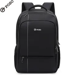 POSO Backpack 17.3Inch Laptop Backpack Nylon Waterproof Anti-theft Backpack Fashion Business Travel RFID Shielded Backpack