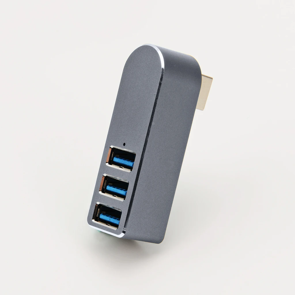 Алюминиевый сплав мини 3 порта USB 3,0 концентратор поворотный USB разветвитель адаптер для ПК ноутбука