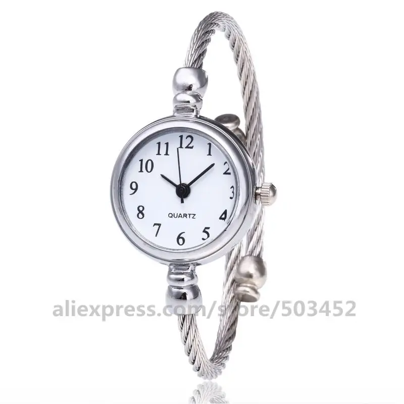100 шт./лот женские часы Montre Femme с маленьким круглым циферблатом Женские кварцевые