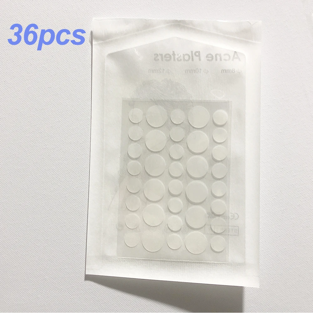 

36 pcs Hydrocolloid Acne Pimple Patch Invisible Stickers Skin Bead Master Patch Skin Sticker Patch Pimple Spot Facial Care