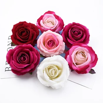 

50/100 Pcs Silk roses wedding decorations bridal accessories clearance Christmas crafts scrapbook home decor artificial flowers