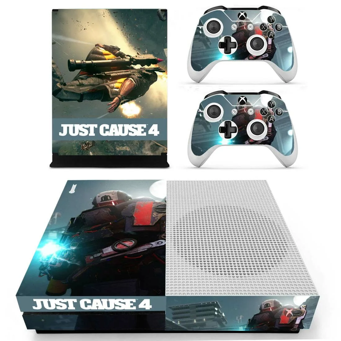 Только потому, что 4 наклейки s для Xbox One S кожа Виниловая Наклейка Pegatina для Xbox one тонкая консоль и два контроллера шкуры