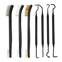 Double-end 3pcs Steel Wire Brush & 4pcs Nylon Pick Set Universal Hunting Gun Cleaning Kit Tactical Rifle Gun Cleaning Tool 1