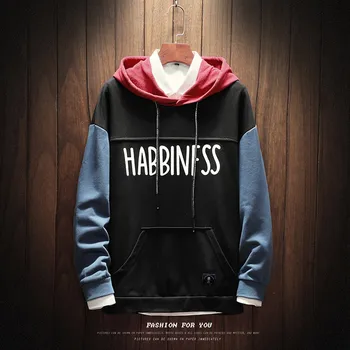 

Fashion Funny Letter Hooides Men's Thick Hoodies Winter Sweatshirts Men Hip Hop Streetwear Solid Hoody Man Plus Size Hoodies